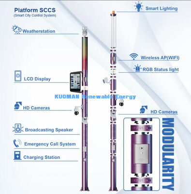 スマート システム コントロール LED シークリーン 屋外照明 ポール スマート リモート ライト ポール