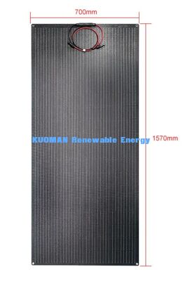 再生可能クリーンエネルギー 曲げられる両面フレキシブルソーラーパネル 200W FFC および炭素繊維