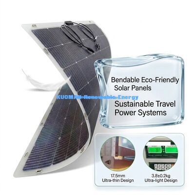 IP67 防水200W 電力出力 360° 折りたたむ 柔軟性 双面太陽光パネル