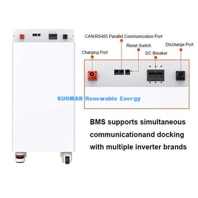 300Ah LiFePO4 ホーム バッテリー ウォールマウント デザインと 8000+ サイクル クリーンエネルギー