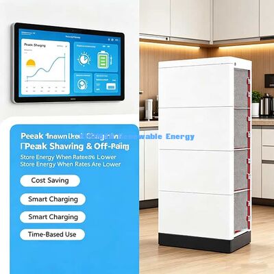 30.72kWh Max Stackable LiFePO4 Battery 10-Year Support For Home Solar Project