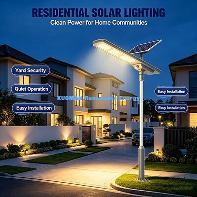 オールインワンソーラーLED街路灯 30W 単結晶ソーラーパネル IP65 ソーラーランプ 農村道路用