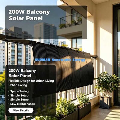 重量200Wの柔軟ソーラーパネル,カーボン繊維強化の折りたたむ太陽光発電機 長期RV&海洋旅行