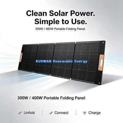 ポータブル 折りたたむ式 300W 太陽電池パネル 充電器 キャンプ,ハイキング,バンライフのためのオフグリッド太陽光発電