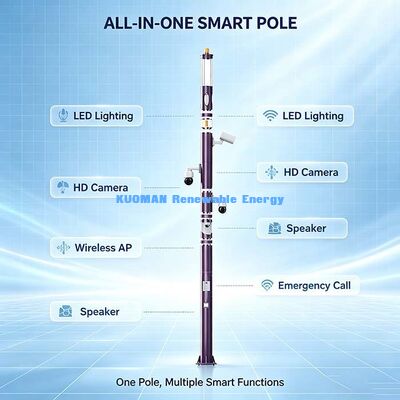室外用 LED スマートポール カメラ,Wi-Fi,SOS,公共照明