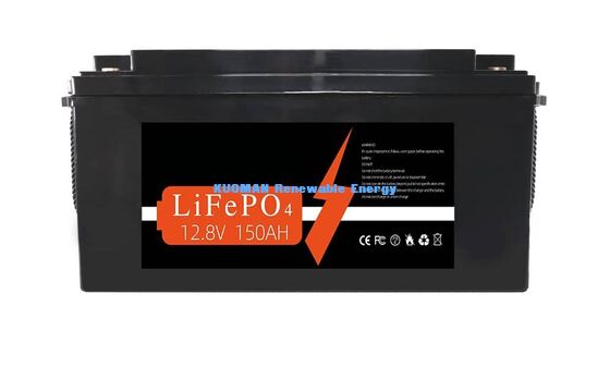 KM バッテリー 1920Wh 12V 150Ah リチウム バッテリー ディープ サイクル 8000 サイクル エネルギー 貯蔵と RV/フォークリフト/ゴルフカート/ヨット パワー