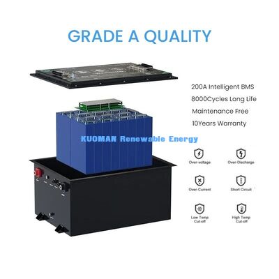 KM 48V -50-150Ah カスタムゴルフカート用 LiFePO4 バッテリー 8000 サイクル