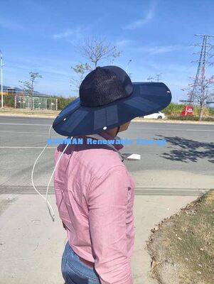 KM 新型折りたたみ式ポータブル充電式ソーラーキャップ