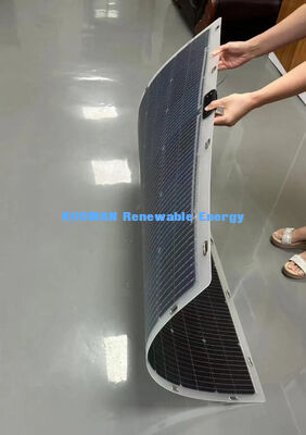 360度曲げられる両面フレキシブルソーラーパネル 200W IP68防水 カーボンファイバー製