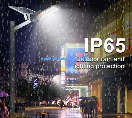 高明るさ 180LM/W LED太陽光路灯 モノ結晶パネルとIP65防水評価