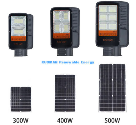 高明るさ 180LM/W LED太陽光路灯 モノ結晶パネルとIP65防水評価