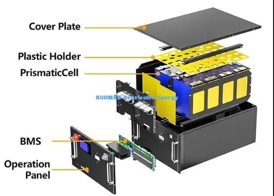 KM 48V 200Ah LiFePO4 バッテリーラックモジュール 深層サイクル 8000回
