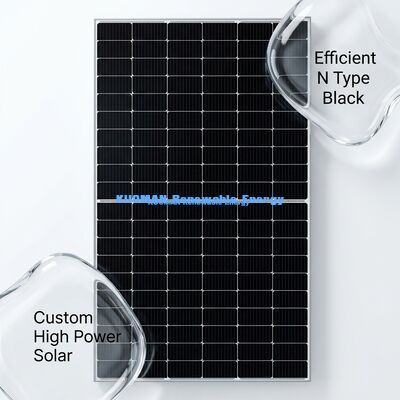 カスタム製の単結晶ソーラーパネル 400-500W 22%効率と半切断セル設計