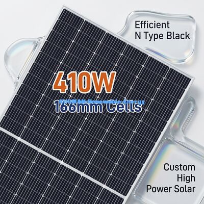 高効率 陽極酸化アルミニウムフレーム付き 300W-400W 単結晶太陽光発電パネル