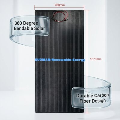 100W 210W IP68 防水フレキシブルソーラーパネル 薄膜太陽光発電パネル 旅行・住宅用