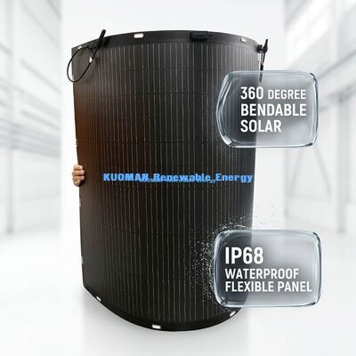 200W 環境に優しい柔軟な太陽光パネル IP67 格付けのジャンクションボックスで 炭素排出量ゼロ