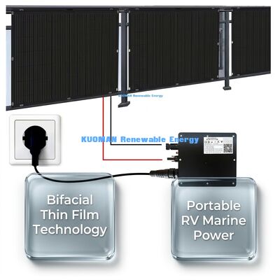 200W IP68 防水 360° 折りたたむ 柔軟な太陽光パネル 再生可能エネルギー