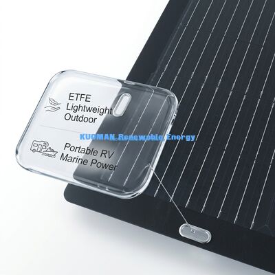 50W 単結晶フレキシブルソーラーパネル、剥がして貼るだけの簡単接着剤付き、アウトドアアドベンチャーに