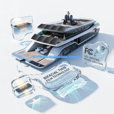 210W 超薄型 IP65 防水フレキシブルソーラーパネル RV、マリン、オフグリッド用