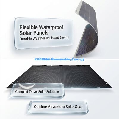 IP67 防水200W 電力出力 360° 折りたたむ 柔軟性 双面太陽光パネル