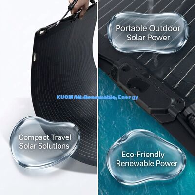 100W ETFEコーティング 曲げられるフレキシブルソーラーパネル 登山・オーバーランディング用