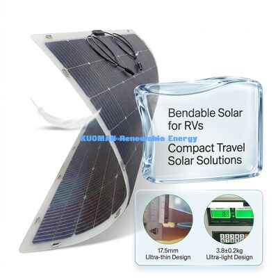 IP67 防水200W 電力出力 360° 折りたたむ 柔軟性 双面太陽光パネル