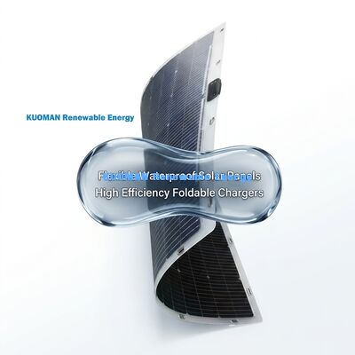 360度曲げられる両面フレキシブルソーラーパネル 200W IP68防水 カーボンファイバー製