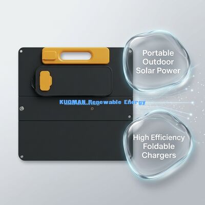 100W IBCソーラー技術搭載 折りたたみ式ソーラーチャージャー (スマートフォン・ノートPC対応)