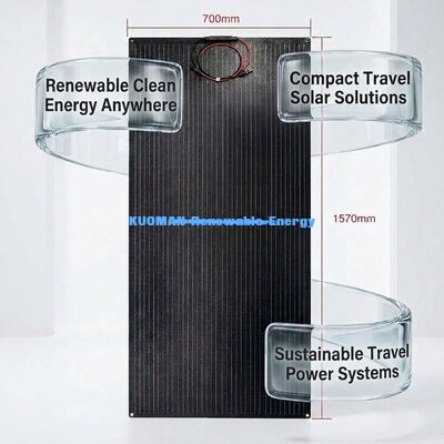100W 210W IP68 防水フレキシブルソーラーパネル 薄膜太陽光発電パネル 旅行・住宅用