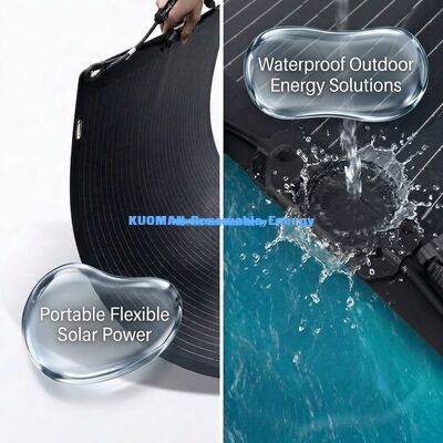 100W ETFEコーティング 曲げられるフレキシブルソーラーパネル 登山・オーバーランディング用