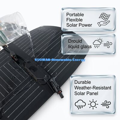 100W ETFEコーティング 曲げられるフレキシブルソーラーパネル 登山・オーバーランディング用