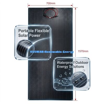 200W IP68 防水 360° 折りたたむ 柔軟な太陽光パネル 再生可能エネルギー