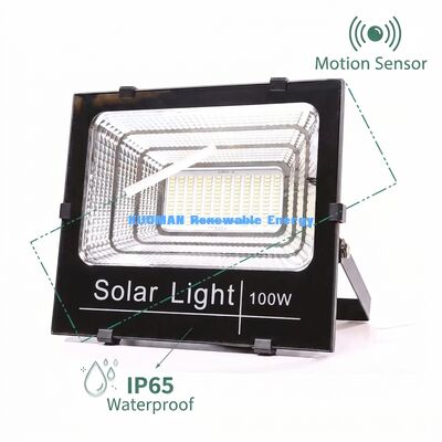 高ルメン出力太陽光洪水灯 IP65 防水と屋外照明のためのリモコン制御オプション