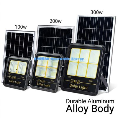 300WLED太陽光洪水照明 IP65 防水 15000LM 高照明 アルミ合金体付き 屋外照明用