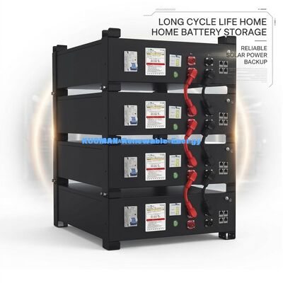 KMニューパワー51.2V 400Ah LiFePO4家庭用電池貯蔵システム 10.24KWh~30.72KWh容量と6000サイクル寿命