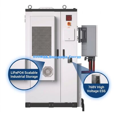 ピークカットとIP65保護のための215kWh容量の商用エネルギー貯蔵ESSバッテリー