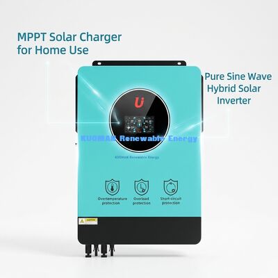 98%効率の10KWハイブリッド太陽光発電インバーター、オン/オフグリッドシステム向けトリプルプロテクション搭載