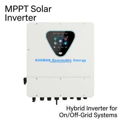6KWの太陽光ハイブリッドインバーター,二重MPPTとIP65評価,家庭および商業用
