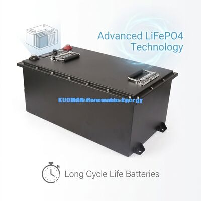 KM 72V -100Ah カスタムゴルフカート用 LiFePO4 バッテリー (8000サイクル、7360Wh エネルギー)