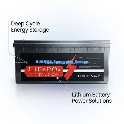 12V 200Ah リン酸鉄リチウムディープサイクルバッテリー 8000サイクル 10年保証 エネルギー貯蔵用