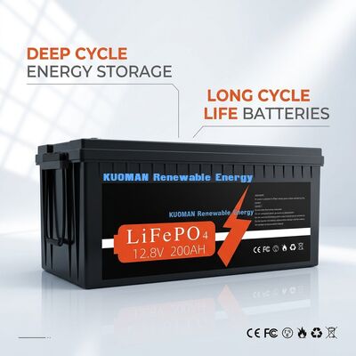 12V 200Ah リン酸鉄リチウムディープサイクルバッテリー 8000サイクル 10年保証 エネルギー貯蔵用