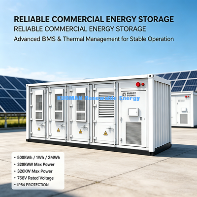 500kWh/1MWh/2MWh コンテナ ESS ソーラープロジェクトのための長期サイクルリチウムエネルギー貯蔵庫