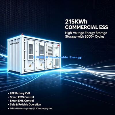 500kWh/1MWh/2MWh コンテナ ESS ソーラープロジェクトのための長期サイクルリチウムエネルギー貯蔵庫
