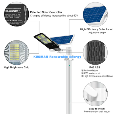 180lm/W High Luminous Efficiency LED Solar Street Light Municipal Road Lamp