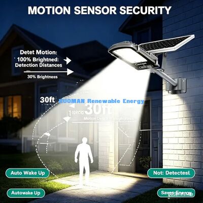 IP65防水ソーラー街灯 PIRモーションセンサー 自動オンオフ アウトドアガーデンライト