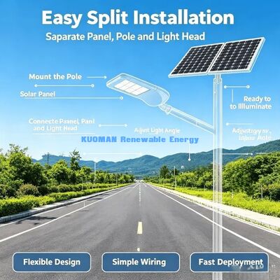 耐酸化アルミニウム製ソーラー街路灯、耐暴風屋外灯