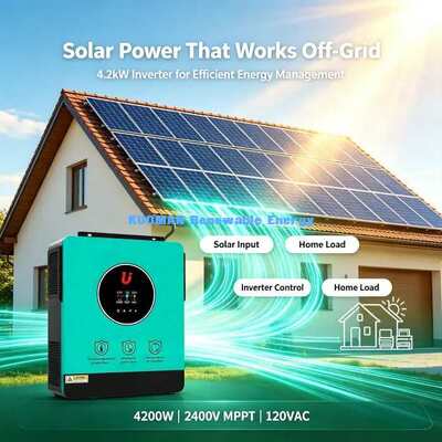 24V リチウム電池対応 4.2kW ハイブリッドオフグリッド 太陽光インバーター