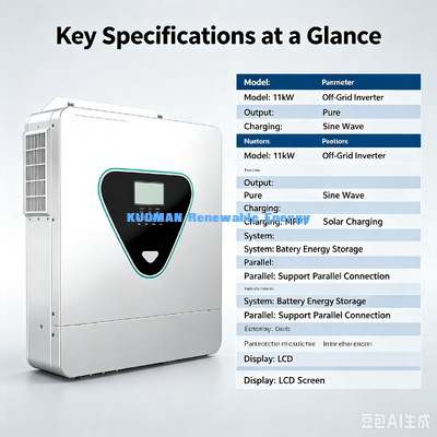 11KW Parallel Solar Off Grid Inverter Up To 6 Units Parallel Expandable Solar Energy System