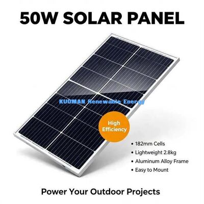RV、キャンピングカー、セキュリティカメラ電源用の耐候性50ワットソーラー充電パネル