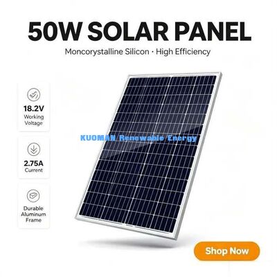 50W 高効率太陽光パネル 700V システム電圧評価 安全なオフグリッド電源